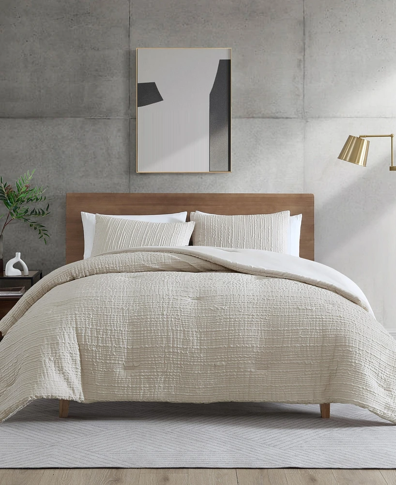 Kenneth Cole New York Serenity Wavy Lines Embossed 2-Pc. Comforter Set