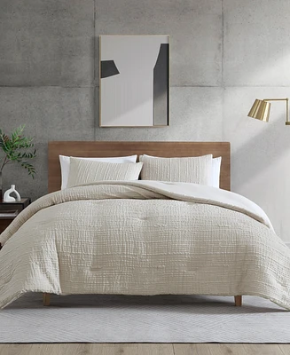 Kenneth Cole New York Serenity Wavy Lines Embossed 2-Pc. Comforter Set