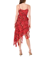Parker Women's Metallic-Print Asymmetrical Ruffled Midi Dress