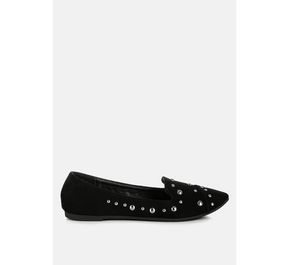 Olesia Stud Emebllished Ballet Flats