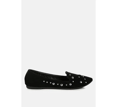 Olesia Stud Emebllished Ballet Flats