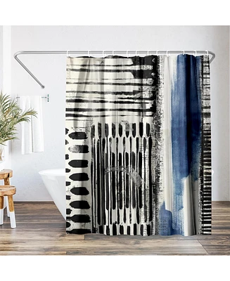 Abstract Shower Curtain No Borders by Pi Creative Art