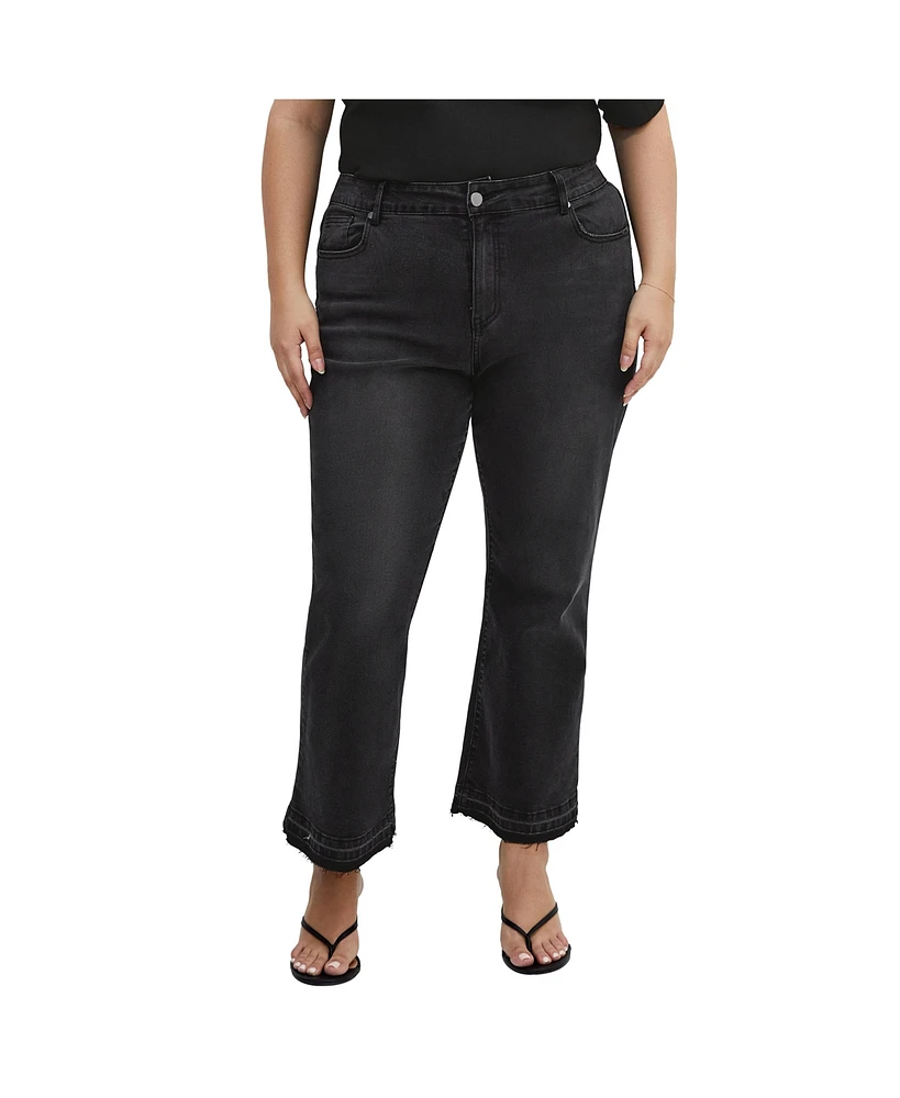 City Chic Plus Paloma Kick Flare Jean