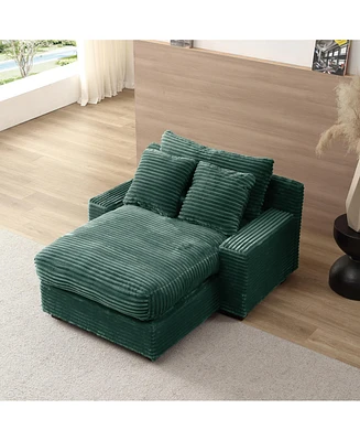 Modern Luxury Sofa Couch for Living Room Quality Corduroy Upholstery Sleeper Sofa Bed Daybed Green