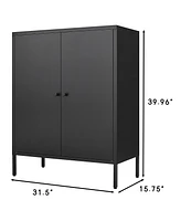 Streamdale Furniture Kitchen Buffet Server Table Accent Sideboard Cupboard Server Buffet Console Table with Doors Cabinet
