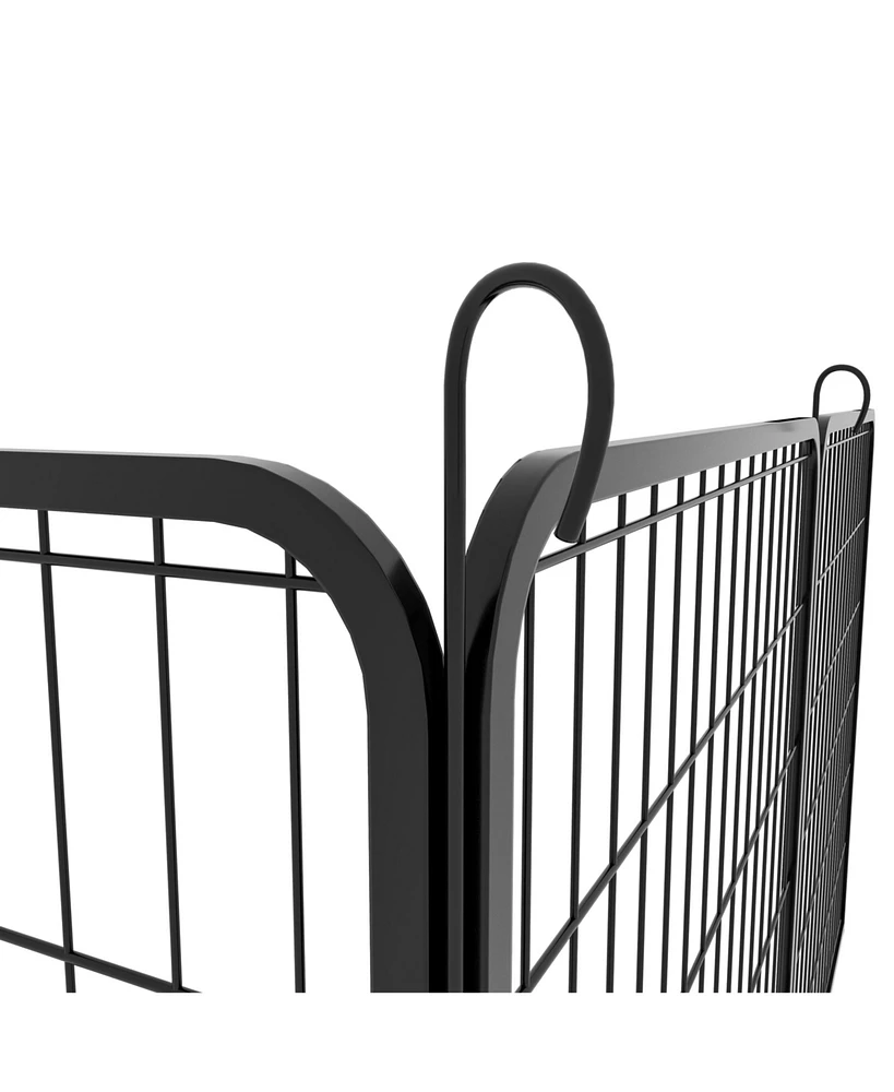 16 Panels Heavy Duty Metal Playpen with door,39.37" H Dog Fence Pet Exercise Pen for Outdoor