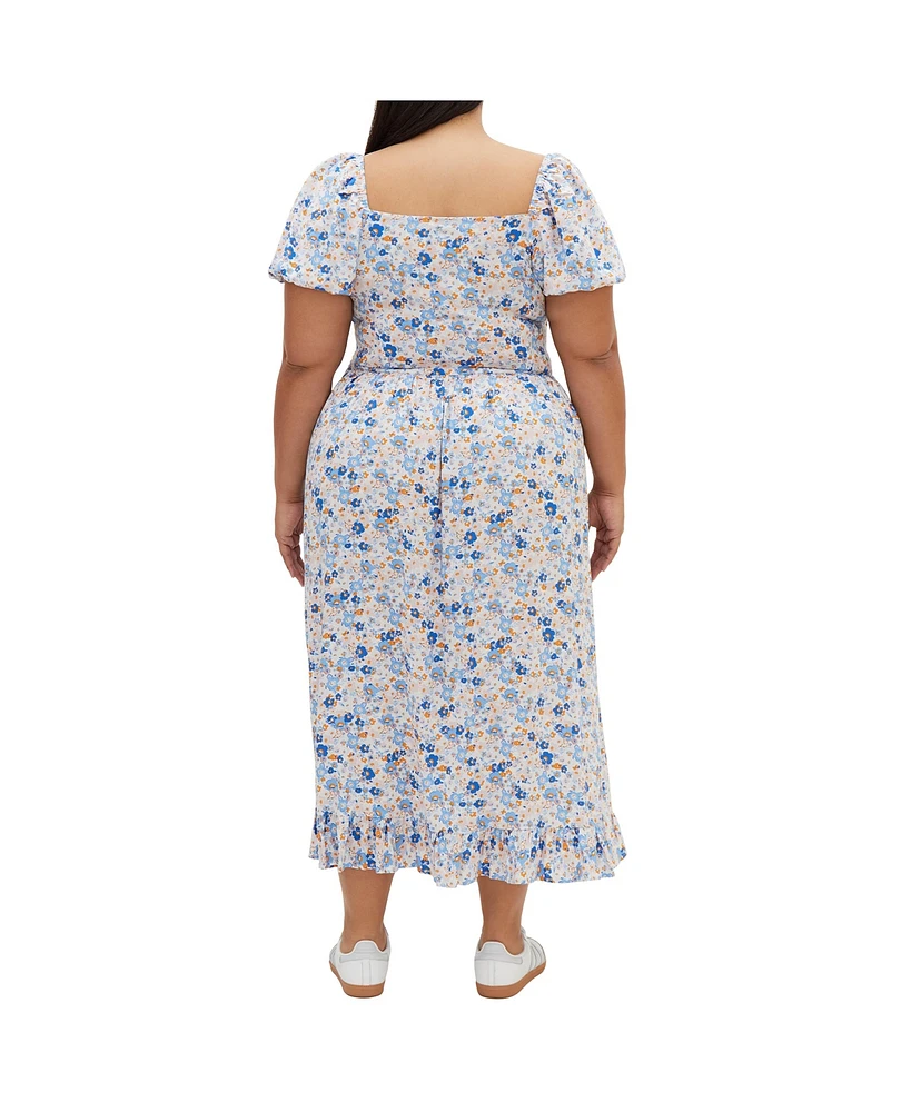 City Chic Plus Emie Print Midi Dress