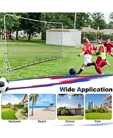 Soccer Rebounder Net 12 x 6 Ft Portable Football Training Equipment with Net