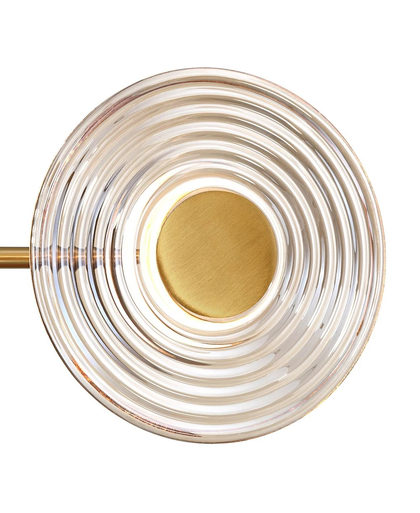 Chapman 33 1/2" Modern Semi Flush-Mount Ceiling Light Fixture Kitchen Foyer Hallway Sputnik Unique 7-Light Led Warm Gold Finish Glass Metal Bedro