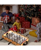 Game Room Size Football Table with Non-slip Handle 2 Footballs Realistic Players