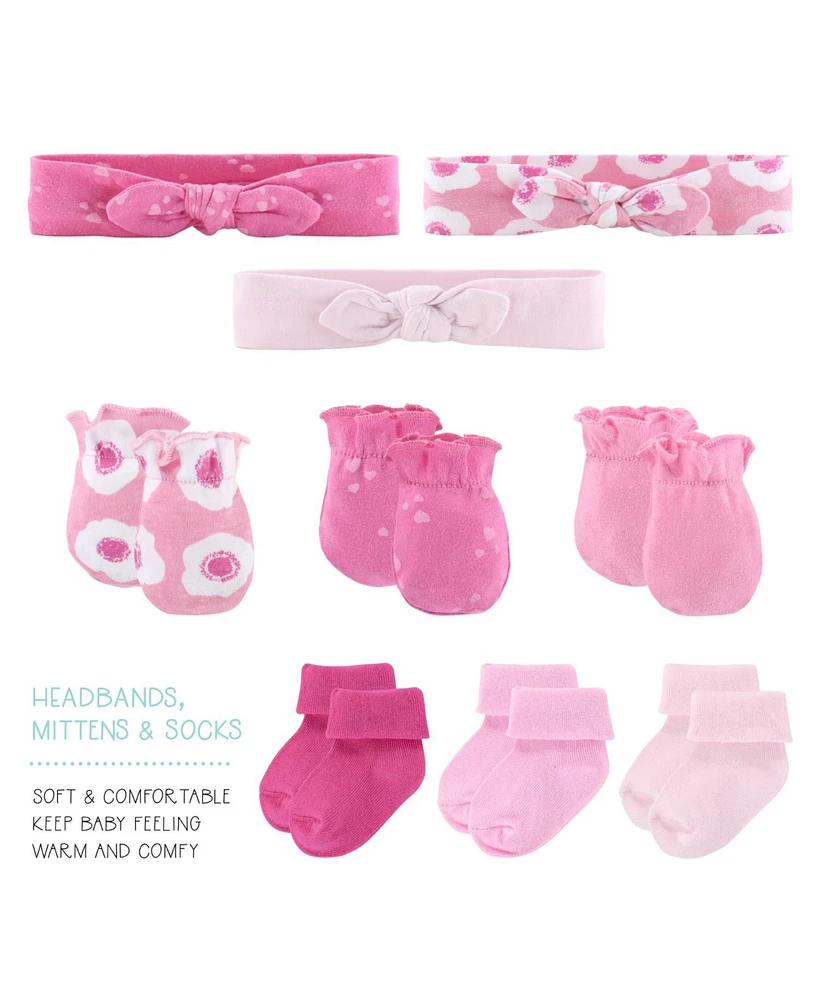 The Peanutshell Baby Girls Newborn Pretty Pink 16-Piece Layette Gift Set
