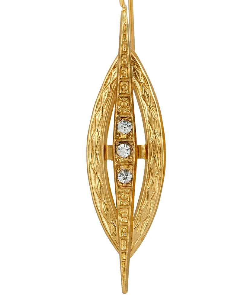2028 Crystal Art Deco Drop Earrings