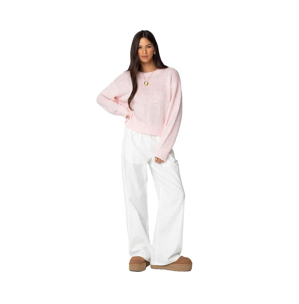 Edikted Womens Kyrah Oversized Knit Sweater
