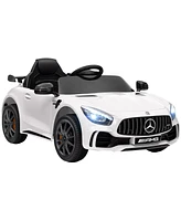Qaba Mercedes-Benz Amg Gtr Licensed 12V Kids Ride on Car w/ Remote,