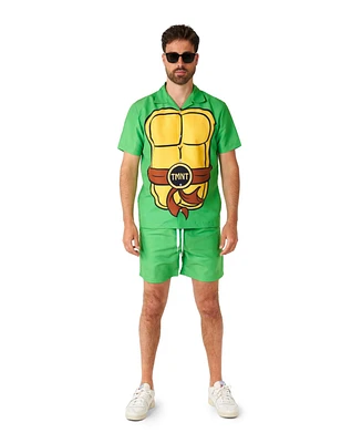 Suitmeister Men's Two Piece Tmnt Set For Men - Official Teenage Mutant Ninja Turtles Halloween Costume Shorts & Shirt