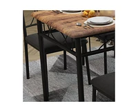 Dining Table Set for 4, Dining Room Table Set for 4, Dining Table and Chairs Set for 4, Dining Table with 4 Chairs, 4 Piece Dining Table Set
