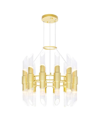 Cwi Lighting 22" Metal Croissant Light Chandelier