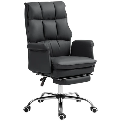 Homcom Executive Office Chair with Footrest, Ergonomic, Reclining,