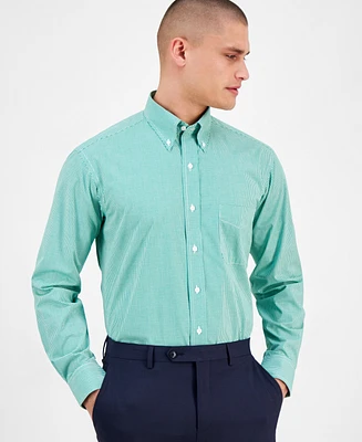 Club Room Men's Regular Fit Mini Gingham Dress Shirt