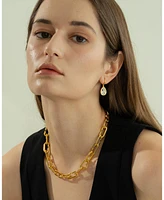 Sterling Silver 18k Gold Plated Camille Teardrop Earrings – Dainty Summer Earrings, Lightweight, Vacation Style, Warm Weather Look