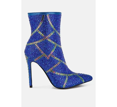 High Roller Rhinestones Embellished Stiletto Boots