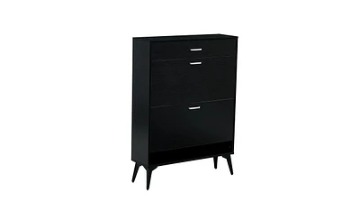 Slickblue Shoe Cabinet with Storage Shelves - Stylish Organizer for Footwear in Entryway or Closet