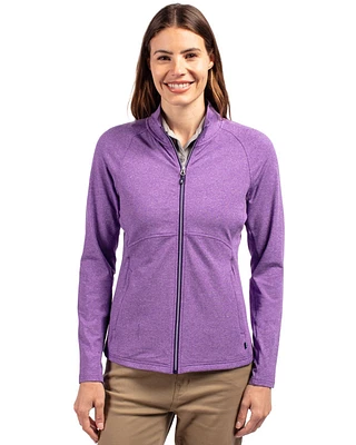 Cutter & Buck Women's Adapt Eco Knit Heather Recycled Full Zip Jacket