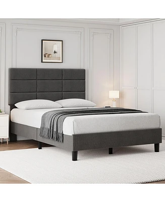 gaomon Twin Size Bed Frame with Adjustable Headboard
