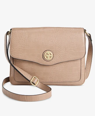Giani Bernini Croc Flap Small Crossbody, Exclusively at Macy's