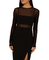 Adrianna Women's Mesh-Panelled Column Gown