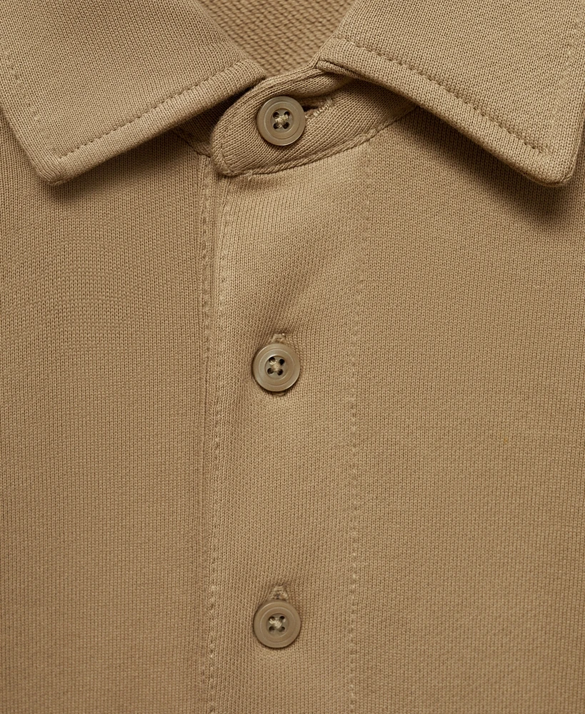 Mango Men's Cotton Polo Sweatshirt