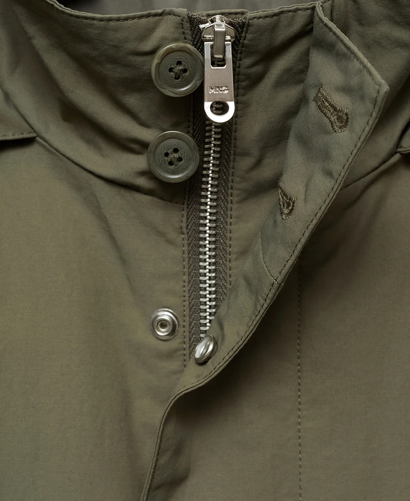Mango Men's Water-Repellent Hooded Parka