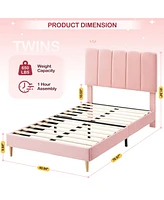 gaomon Twin Bed Frame for Boys & Girls