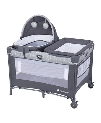 Baby Trend Nursery Den Playard with Snooze Pod and Flip Over Changer