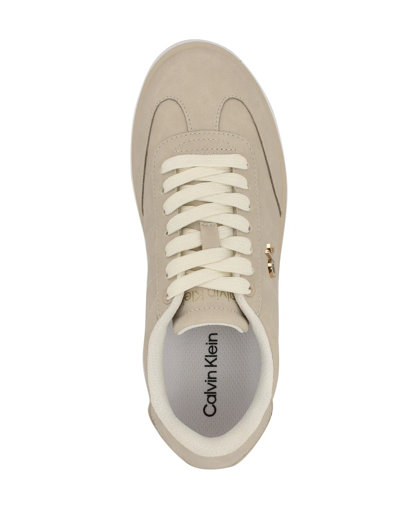 Calvin Klein Women's Nicala Logo Lace-Up Sneakers