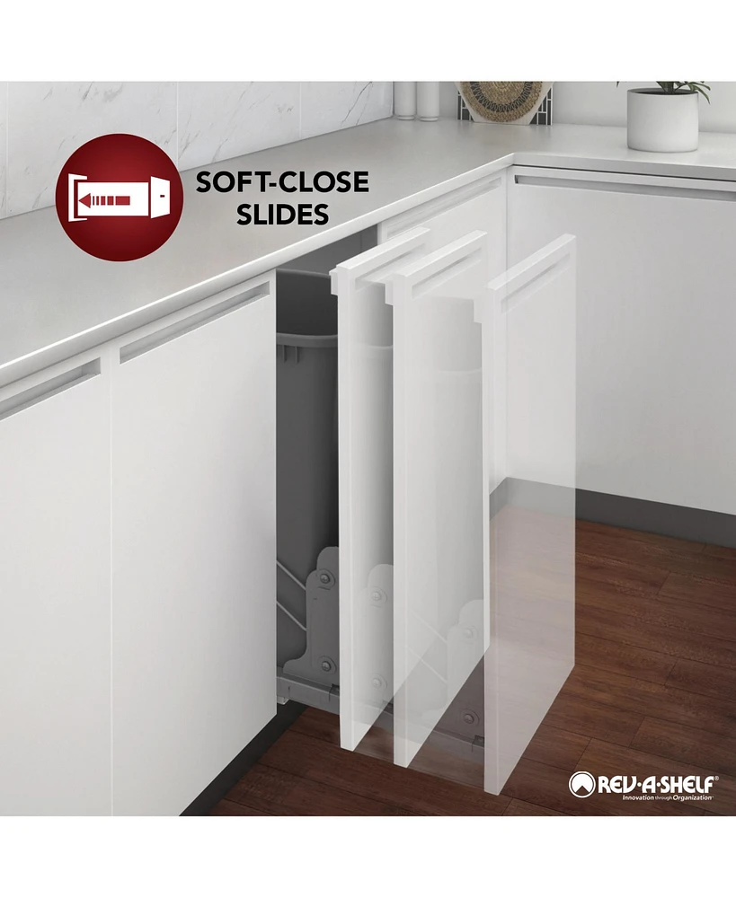 Rev-a-Shelf Pullout Kitchen Trash Can qt. with Soft-close