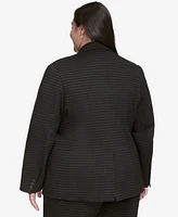Dkny Plus Size Ponte One-Button Blazer