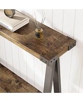 gaomon Farmhouse Console Table, 43.3" Entryway Table with Storage