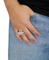 Grown With Love Men's Lab Diamond Three Stone Halo Ring (2 ct. t.w.) 10k White Gold