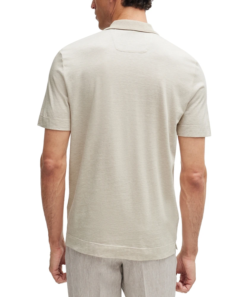 Boss by Hugo Men's Regular-Fit Cotton-Silk Polo