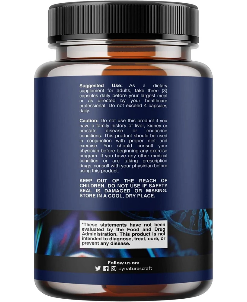 Nature's Craft Men's Fertility Capsules, CoQ10 Maca Root Methyl Folate & D-Aspartic Acid for Enhanced Count Motility & Fertility Support, Nature's Cra