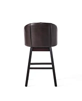 Set of 2 Swivel Barstools with Nailhead Trim,30.25” Seat Height for Kitchen and Home Bar-The Pop