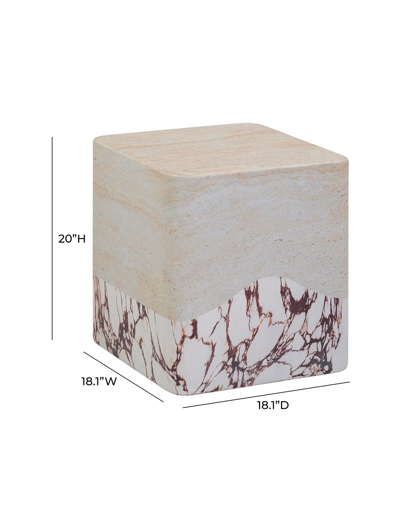 Tov Furniture 18.1" Concrete Indoor and Outdoor Side Table