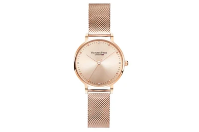Woman Crystals Watch 32mm Dial Rose Gold Stainless Steel, Victoria Hyde