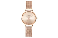 Woman Crystals Watch 32mm Dial Rose Gold Stainless Steel, Victoria Hyde
