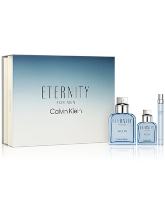 Calvin Klein Men's 3-Pc. Eternity Aqua Eau de Toilette Gift Set