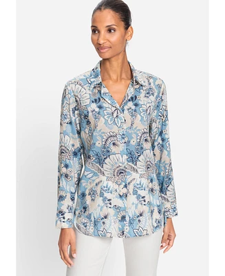 Olsen Women's Floral Print Shirt