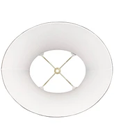 Springcrest Pewter Gray Medium Oval Lamp Shade 9" Wide and 7" Deep at Top x 15" Wide and 13" Deep at Bottom x 10.5" High (Spider) Replacement with Har