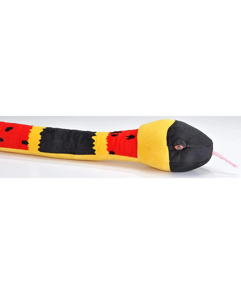 Wild Republic Plush Snake Coral Snake Stuffed Animal, 54 Inches