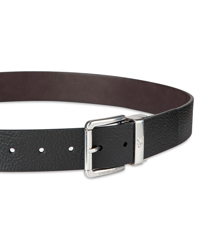 Calvin Klein Men's Pebble Grain Reversible Jean Belt